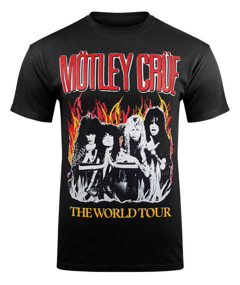 koszulka MOTLEY CRUE - VINTAGE WORLD TOUR FLAMES