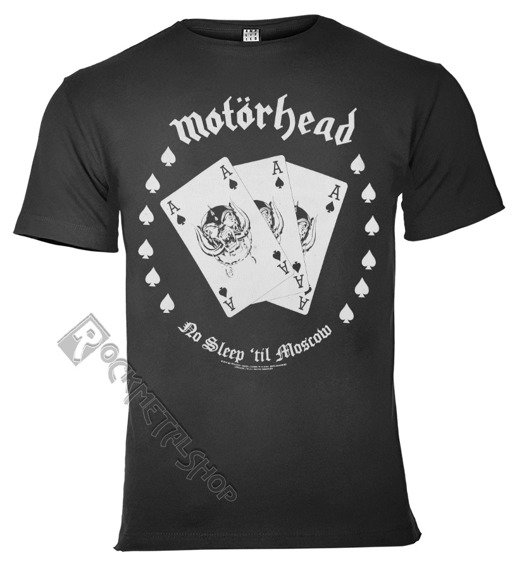 koszulka MOTORHEAD - CARDS ciemnoszara