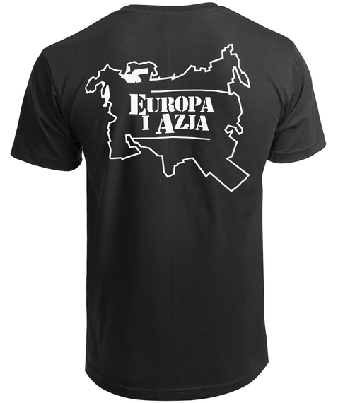 koszulka SZTYWNY PAL AZJI - EUROPA I AZJA (BLACK-WHITE)