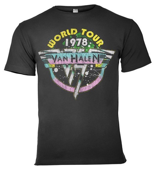 koszulka VAN HALEN - 1978 WORLD TOUR ciemnoszara