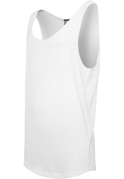 koszulka na ramiączka LONG SHAPED OPEN EDGE LOOSE TANK white