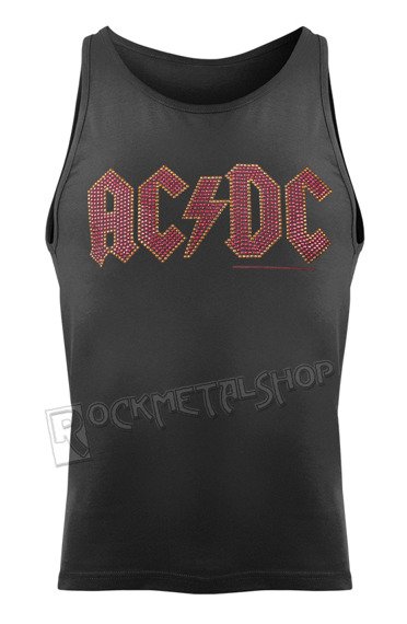 koszulka na ramiączkach AC/DC - LOGO CHARCOAL, cyrkonie