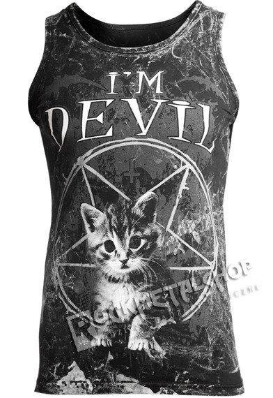 koszulka na ramiączkach AMENOMEN - I'M DEVIL (OMEN065KR ALLPRINT WHITE)