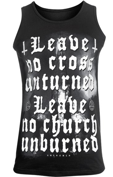 koszulka na ramiączkach AMENOMEN - LEAVE NO CROSS UNTURNED, LEAVE NO CHURCH UNBURNED (OMEN119KR)