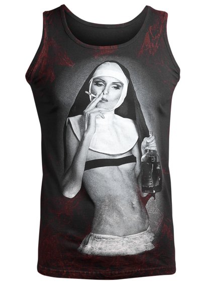 koszulka na ramiączkach AMENOMEN - NUN SMOKING (OMEN107KR ALLPRINT RED)