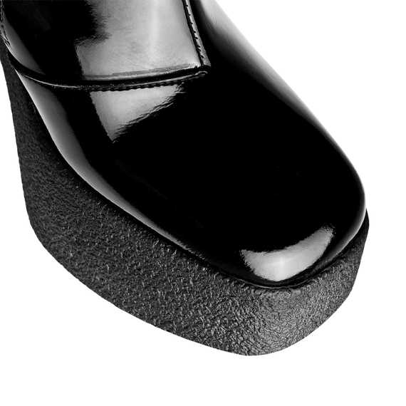 kozaki damskie ALTERCORE czarne (CLARISSA VEGAN BLACK PATENT)