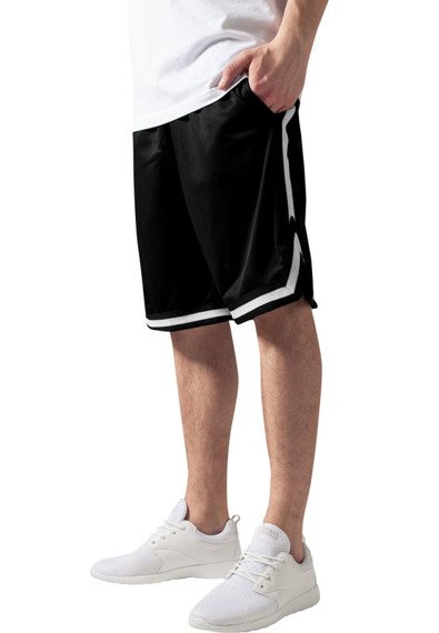 krótkie spodenki STRIPES MESH SHORTS blk/blk/wht