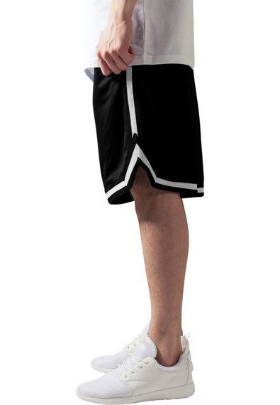 krótkie spodenki STRIPES MESH SHORTS blk/blk/wht