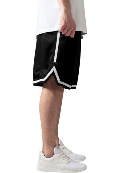 krótkie spodenki STRIPES MESH SHORTS blk/blk/wht