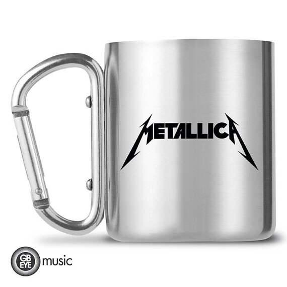 kubek metalowy z karabińczykiem METALLICA - LOGO