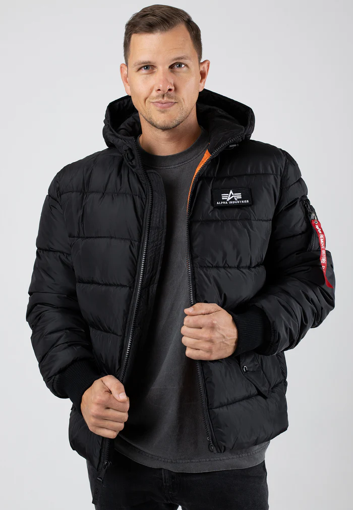 kurtka ALPHA INDUSTRIES - HOODED PUFFER ALPHA