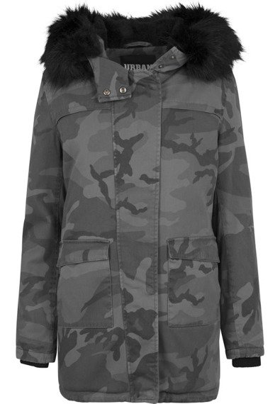 kurtka damska LADIES OVERDYED CAMO PARKA darkcamo