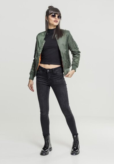 kurtka damska flyers LADIES BASIC BOMBER olive