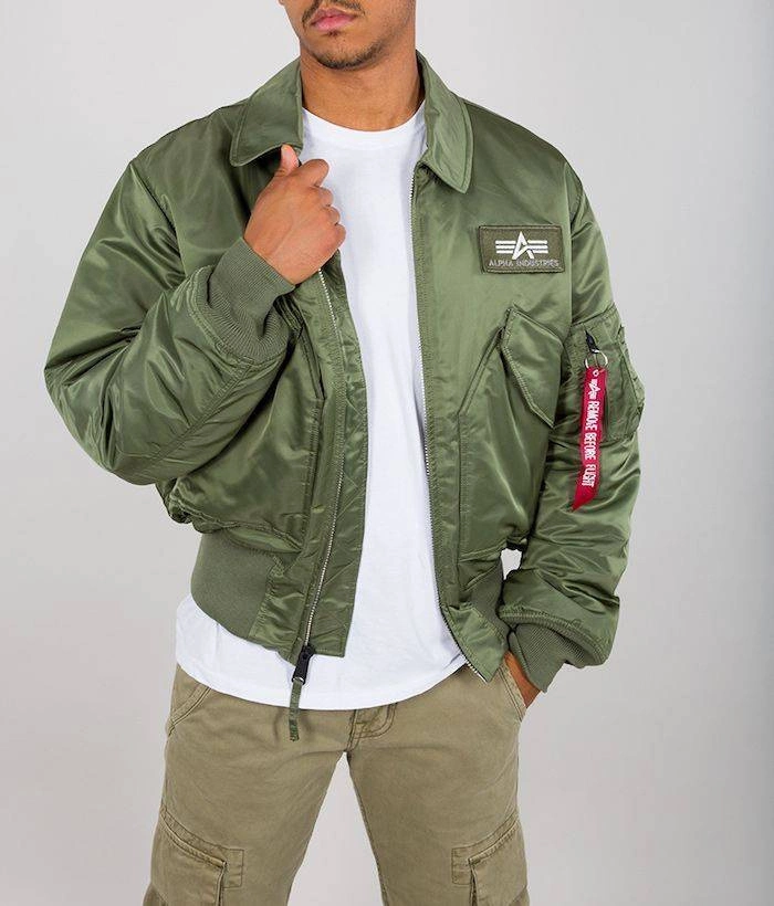 kurtka flyers ALPHA INDUSTRIES - CWU 45 SAGE GREEN