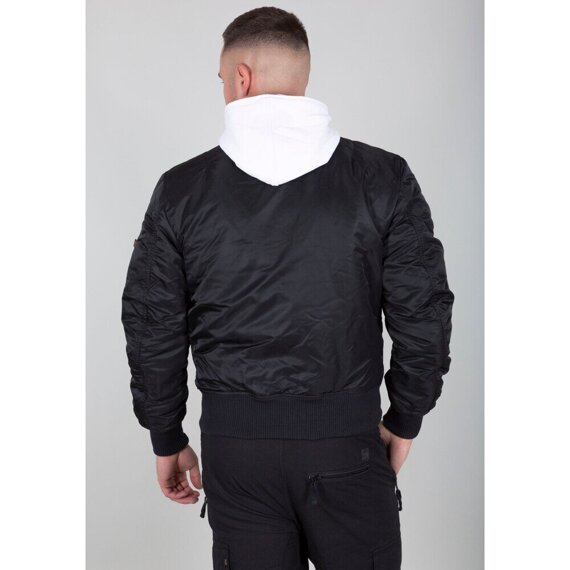 kurtka flyers ALPHA INDUSTRIES - MA-1 D-TEC SE BLACK WHITE