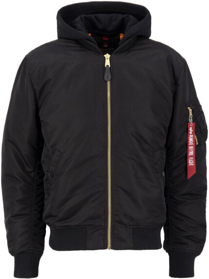 kurtka flyers ALPHA INDUSTRIES - MA 1 ZH BACK EMB BLACK