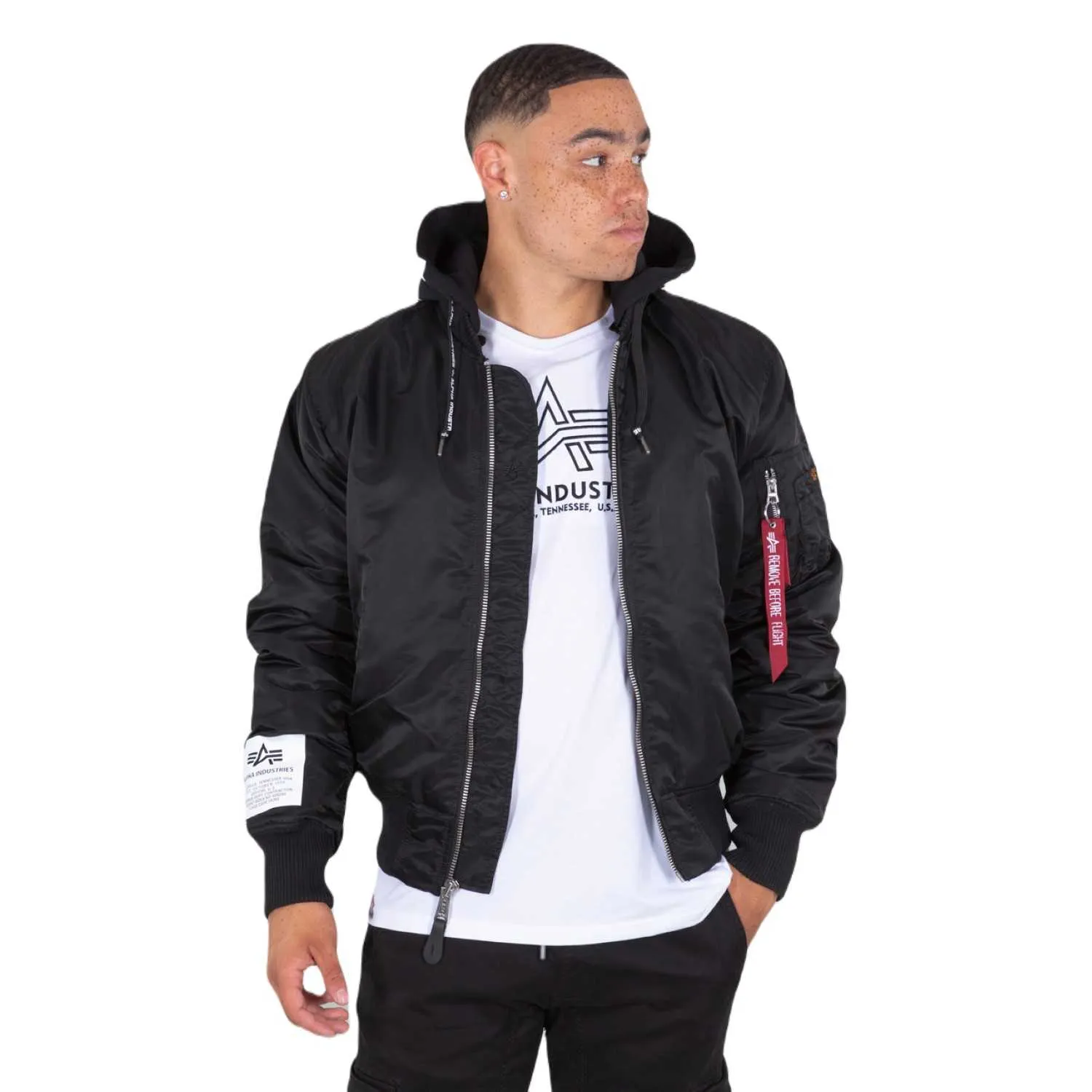 kurtka flyers ALPHA INDUSTRIES - MA 1 ZHP BLACK