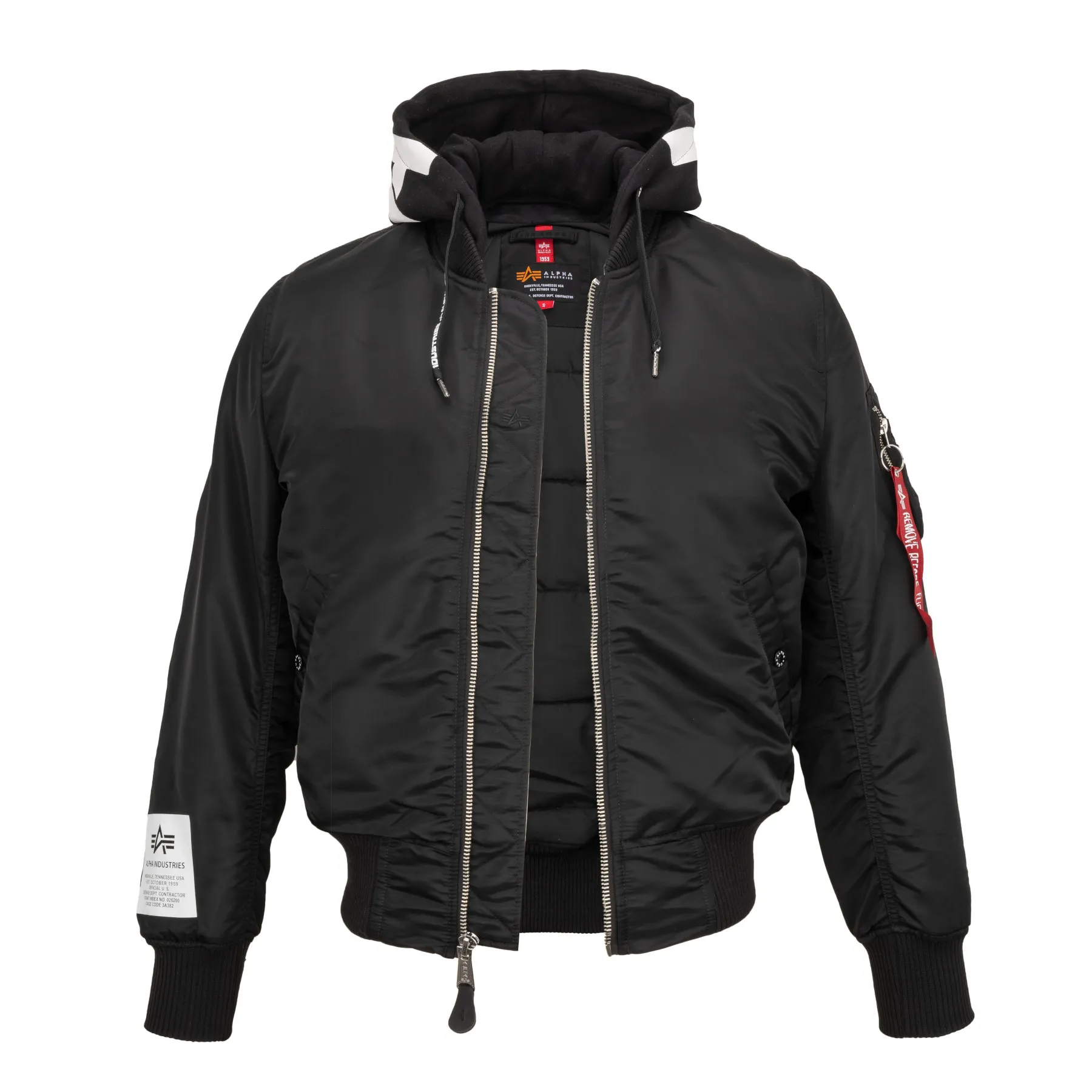 kurtka flyers ALPHA INDUSTRIES - MA 1 ZHP BLACK