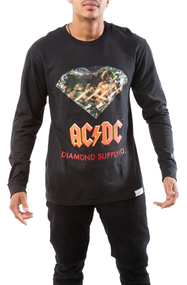 longsleeve AC/DC - DIAMOND SUPPLY C.O. BLACK