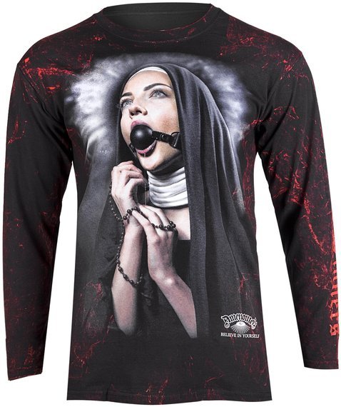 longsleeve AMENOMEN - NUN 2 (OMEN066LO_KOL ALLPRINT RED)