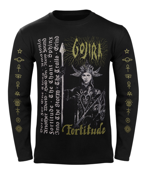 longsleeve GOJIRA - FORTITUDE TRACKLIST bawełna organiczna