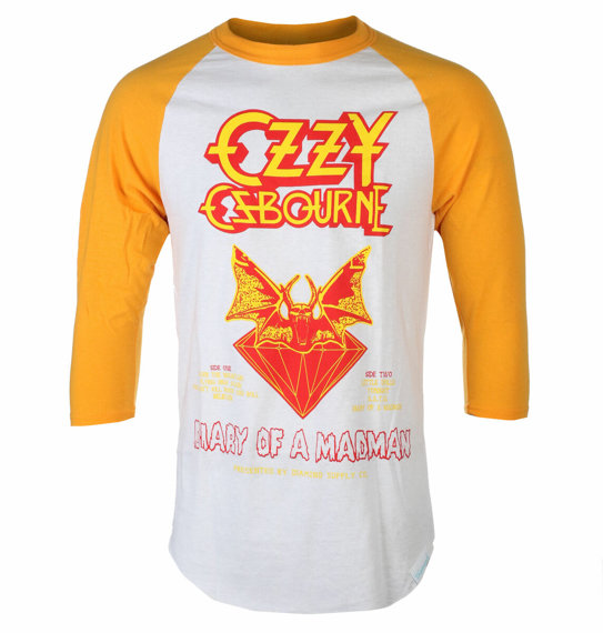 longsleeve OZZY OSBOURNE - DIARY OF MADMAN, rękaw 3/4 musztardowa