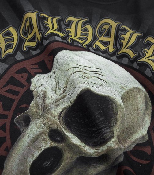 longsleeve VICTORY OR VALHALLA - CROW SKULL