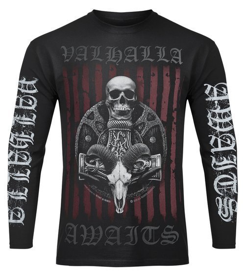 longsleeve VICTORY OR VALHALLA - VIKING SHIELD