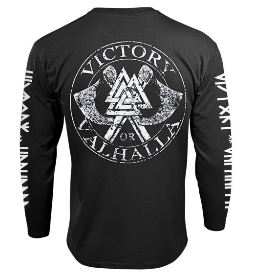 longsleeve VICTORY OR VALHALLA - VIKING SKULL