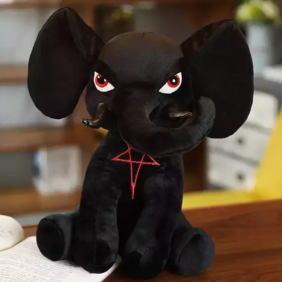 maskotka DARK PLUSH - ELEPHANT WITH A PENTAGRAM