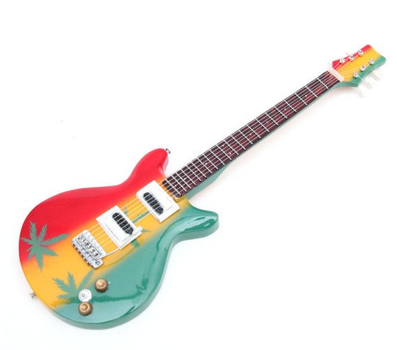 miniaturka gitary BOB MARLEY - THE WAILERS PRS MARIJUANA (17360COSM)