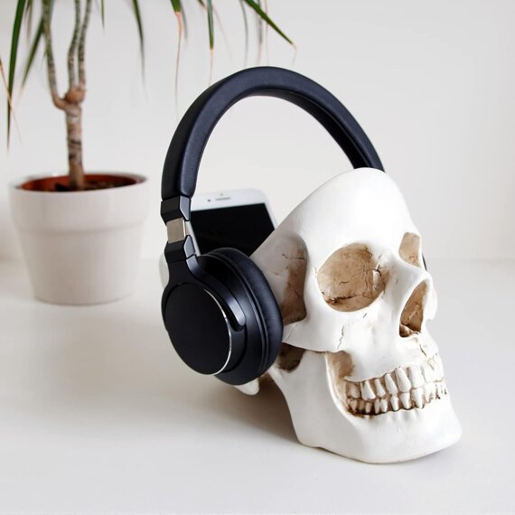 naczynie ozdobne SKULL TIDY WHITE