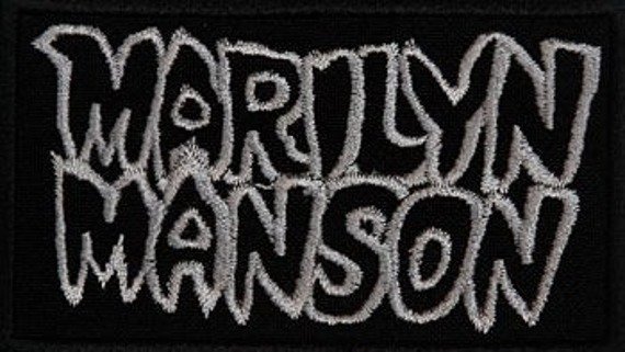 naszywka MARILYN MANSON - LOGO WHITE