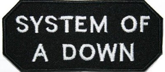 naszywka SYSTEM OF A DOWN - LOGO WHITE  