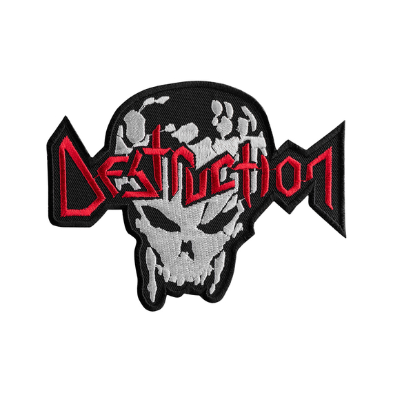 naszywka termiczna DESTRUCTION - SKULL BLACK