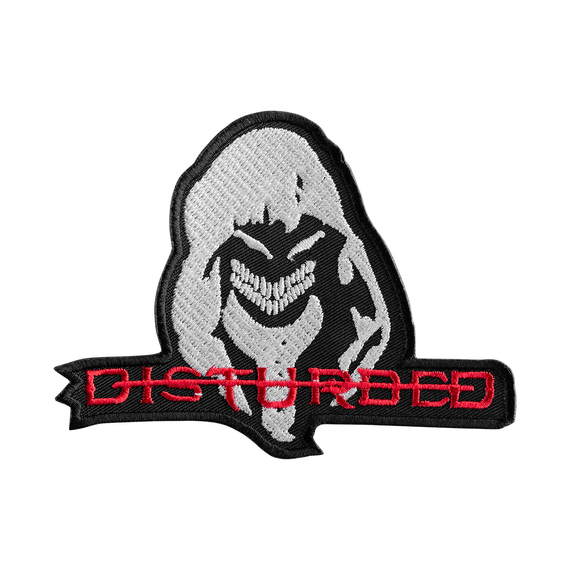 naszywka termiczna DISTURBED - LOGO WHITE