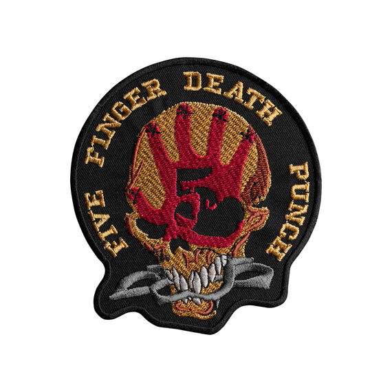 naszywka termiczna FIVE FINGER DEATH PUNCH - SKULL GOLD