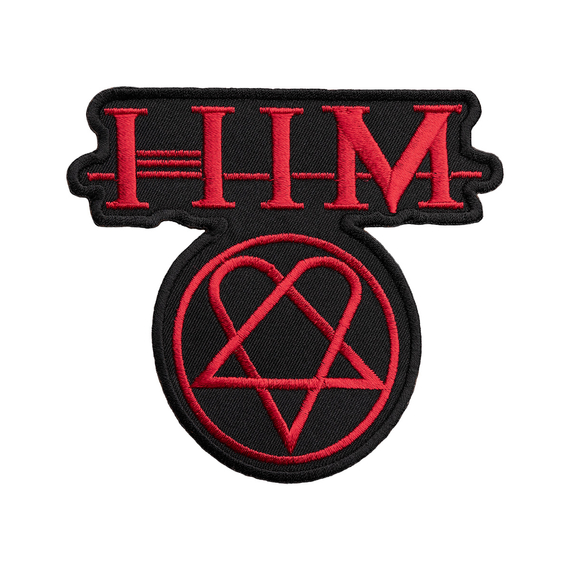 naszywka termiczna HIM - HEARTAGRAM RED