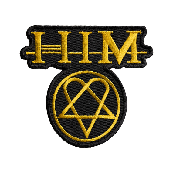 naszywka termiczna HIM - HEARTAGRAM YELLOW