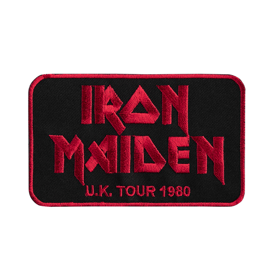 naszywka termiczna IRON MAIDEN - U.K. TOUR 1980 RED