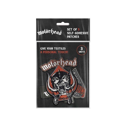 naszywka termiczna MOTORHEAD - LOGO, zestaw 3 sztuk