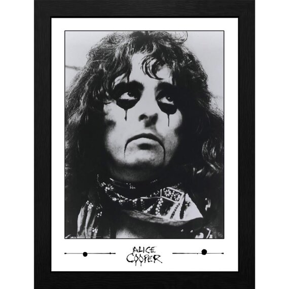 obraz w ramie ALICE COOPER - BLACK & WHITE PHOTO