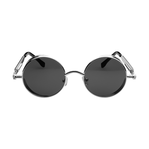 okulary LENONKI STEAMPUNK RETRO RAY SILVER