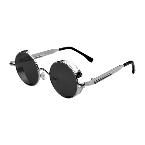 okulary LENONKI STEAMPUNK RETRO RAY SILVER