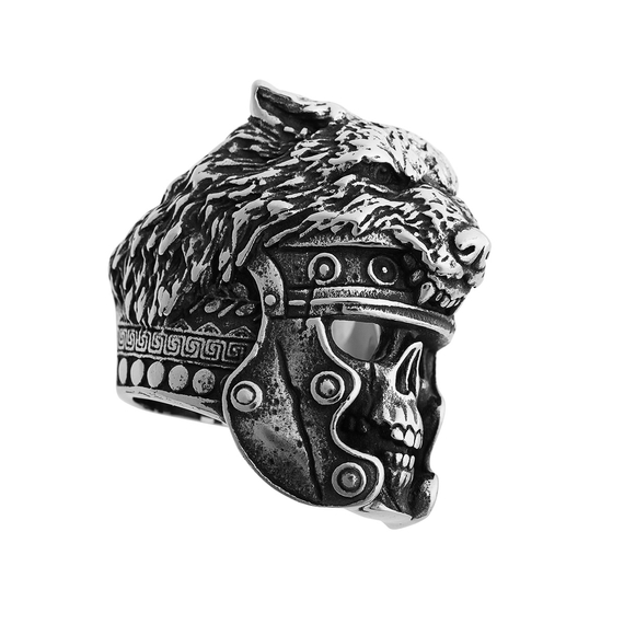 pierścień ROMAN WARRIOR HELMET