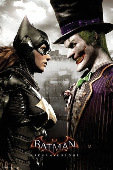 plakat BATMAN: ARKHAM KNIGHT - BATGIRL AND JOKER