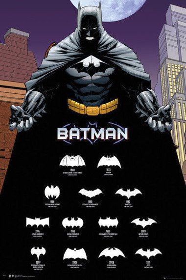 plakat BATMAN COMIC - LOGOS