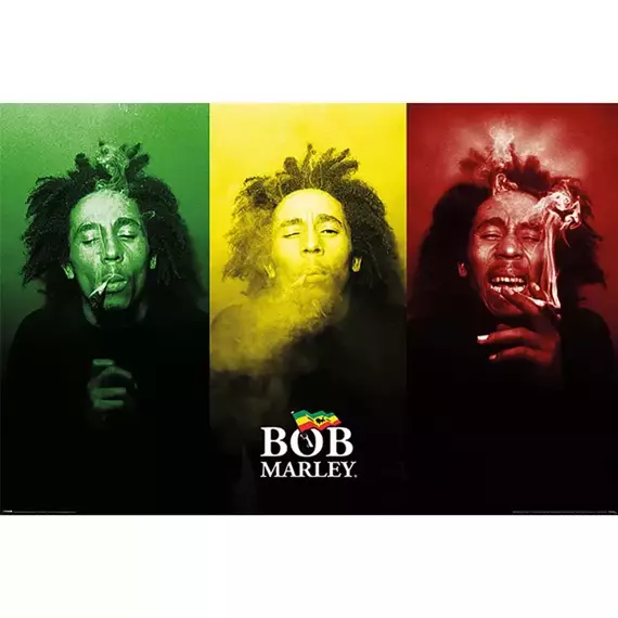 plakat BOB MARLEY - TRICOLOUR SMOKE