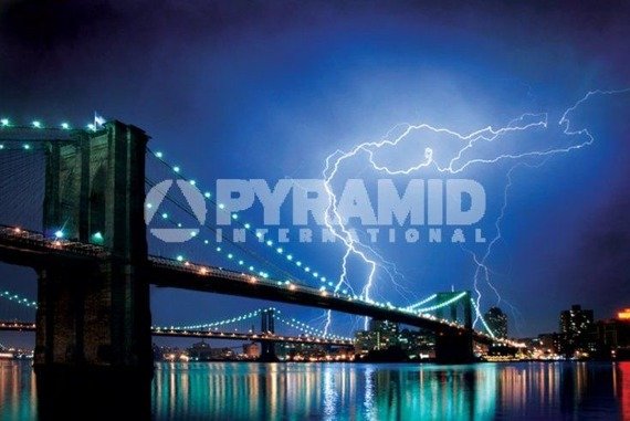 plakat BROOKLYN BRIDGE - LIGHTNING