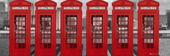 plakat LONDON - PHONEBOXES